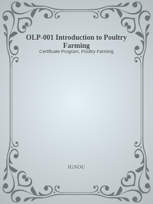 OLP-001 Introduction to Poultry Farming